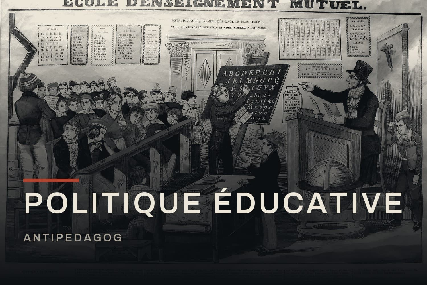 Gravure : Gravure d’une classe d’école mutuelle vers 1830.jpg