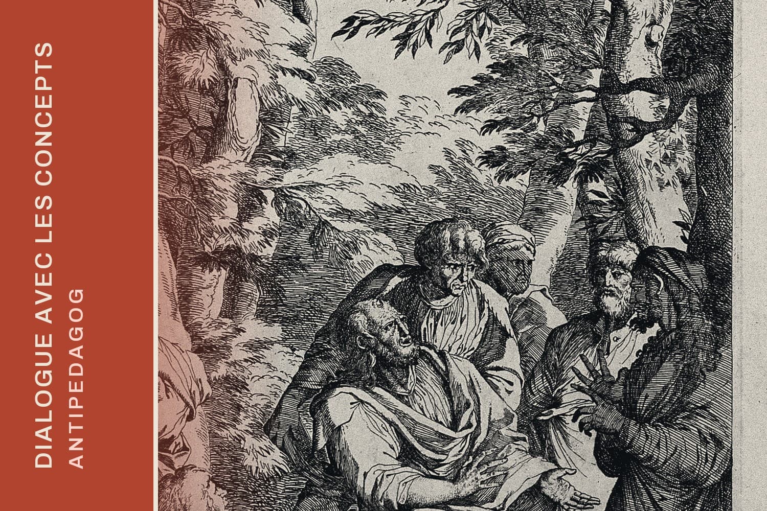 Gravure : Plato teaching at his Academy; a gathering of students, amon Wellcome V0006666.jpg